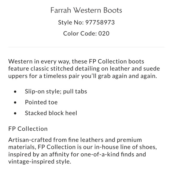 Free People Farrah Western Boots NWT - Picture 9 of 9